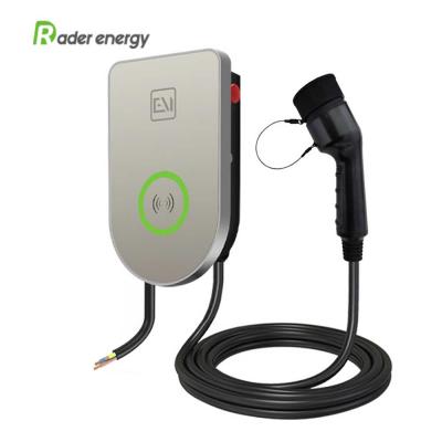 3.5KW 7KW 11KW 32A RFID Indicator Wallmounted AC EV Charger Station Wallbox Type1 Type2 GBT Chademo For Option, Support ODM OEM