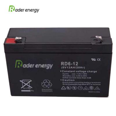 6V 12Ah UPS Battery VRLA Sealed Lead-Acid AGM Battery for Emergency Lighting/ Electric Toy/ Alarm System/ Electronic Scale, Rechargeable Maintenance Free Battery
